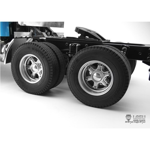 1/14 American truck special aluminum alloy wheels Tamiya tractor king round the world route black knight tractor modification