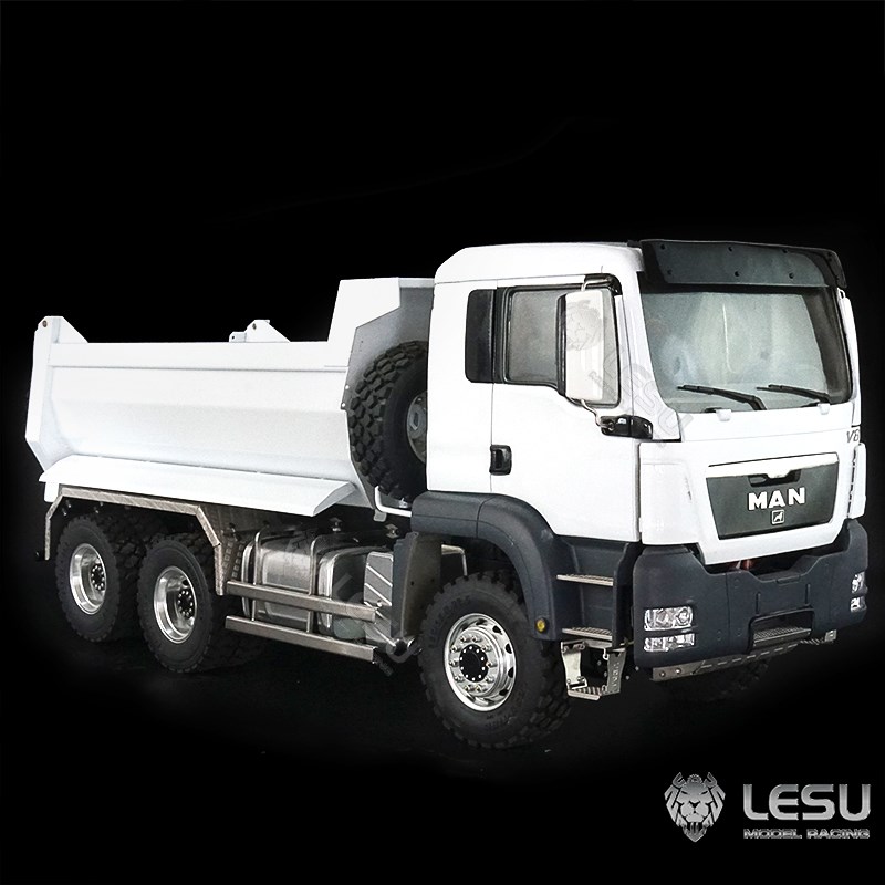 1/14 truck model toy MAN6X6 hydraulic front U bucket dump truck metal dump truck model LESU