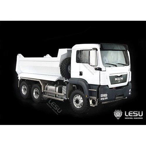 1/14 truck model toy MAN6X6 hydraulic front U bucket dump truck metal dump truck model LESU