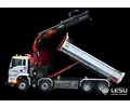 1/14 Truck remote control model, metal toy, hydraulic seven-way valve, truck mounted crane, modified vehicle equipped with Lesu LESU