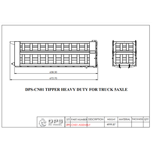 DPS-CN01 TIPPER HEAVY DUTY FOR TRUCK 5AXLE