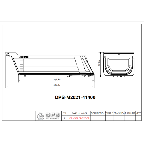 TIPPER for DUMPTRUCK 8x8 ( DPS-M2021-41400 )