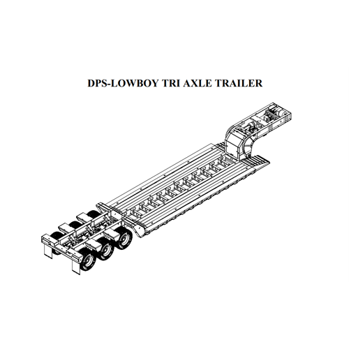 DPS TRAILER LOWBOY TRIAXLE 1/14
