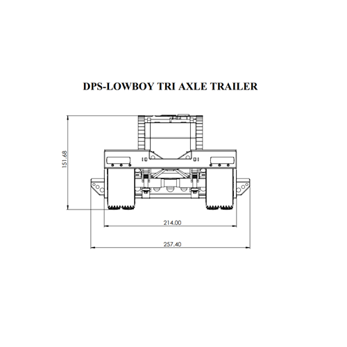 DPS TRAILER LOWBOY TRIAXLE 1/14