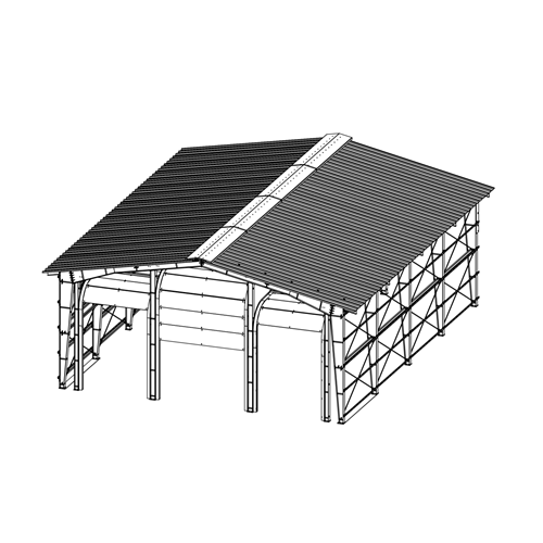 Corrugated iron factory roof