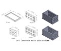 Brick concrete mold 100x50x50mm DPS