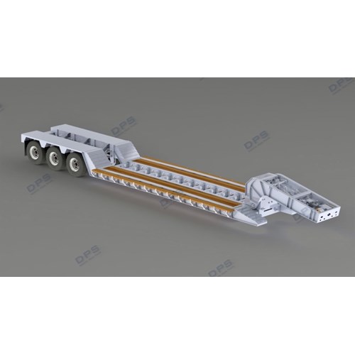 DPS LOWBOY TRAILER 3AXLE WITH COVERED FENDER 1/14