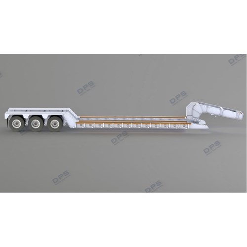 DPS LOWBOY TRAILER 3AXLE WITH COVERED FENDER 1/14