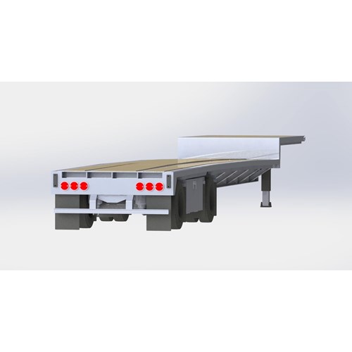 DPS STEP DECK TRAILER 2AXLE 53ft 1/14 SCALE