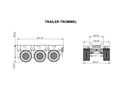 Trommel trailer 3AXLE