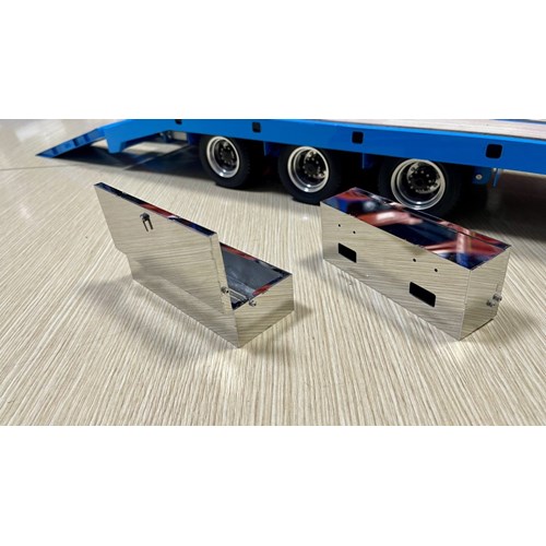 Polished tool box for flatbed, stepdeck, dropdeck