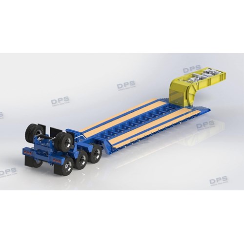 LOWBOY TRAILER NEW VERSION WITH FLIP AXLE