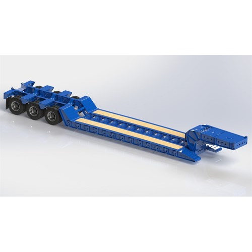 DPS TRAILER 032 LOWBOY TRIAXLE 1/14