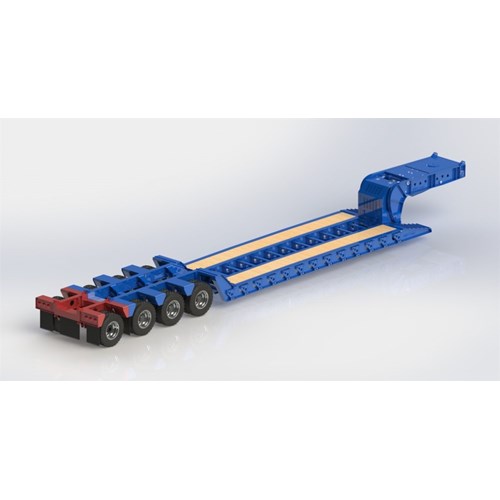 New Flip Axles Trailer Lowboy DPS 