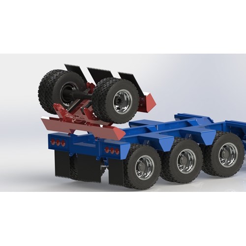 New Flip Axles Trailer Lowboy DPS 