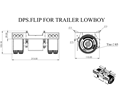 New Flip Axles Trailer Lowboy DPS 