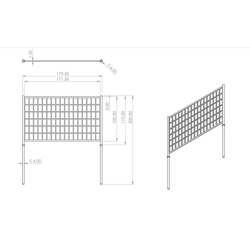 CNC Metal Model Fence Mesh