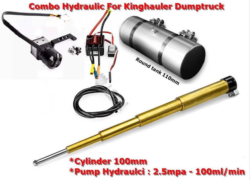 1/14 FRONT-MOUNTED MULTI-STAGE HYDRAULIC CYLINDER SYSTEM FOR KING, ROUND TANK