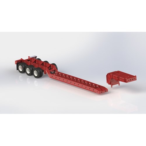 DPS-034-LOWBOY TRAILER TRIAXLE WITHOUT THE OUTER DECK