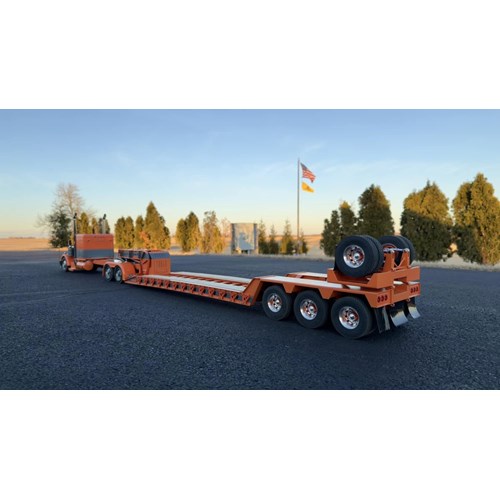 DPS LOWBOY TRAILER 3AXLE WITH COVERED FENDER 1/14