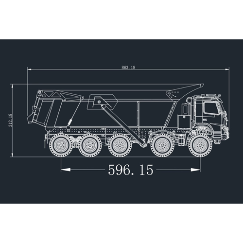 1:14 Volvo FMX Dumptruck 10*10 Mining Truck Model