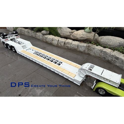 DPS TRAILER 040 LOWBOY TRIAXLE RAMPS FLIP 1/14 