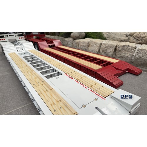 DPS TRAILER 040 LOWBOY TRIAXLE RAMPS FLIP 1/14 