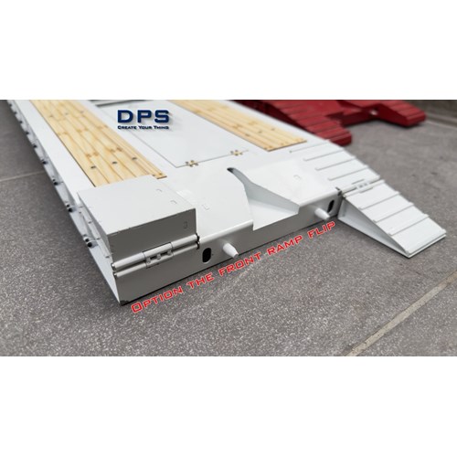 DPS TRAILER 040 LOWBOY TRIAXLE RAMPS FLIP 1/14 