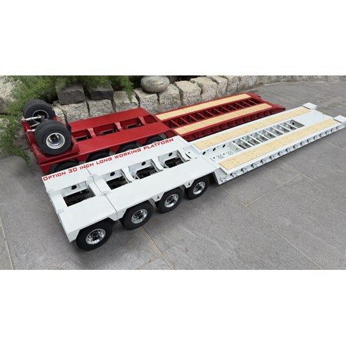 DPS TRAILER 040 LOWBOY TRIAXLE RAMPS FLIP 1/14 