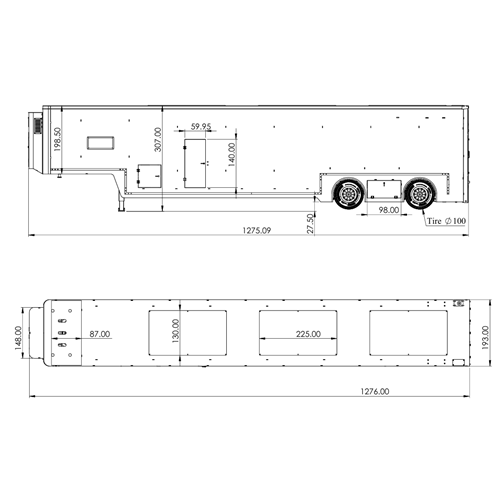 DPS NASCAR TRAILER 1:14 SCALE