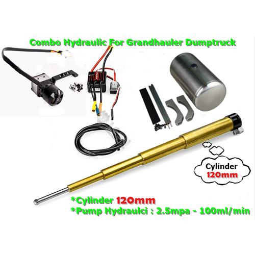1/14 FRONT-MOUNTED MULTI-STAGE HYDRAULIC CYLINDER SYSTEM FOR GRANDHAULER, ROUND TANK