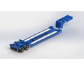 DPS TRAILER 041 LOWBOY 2AXLE RAMPS FLIP 1/14