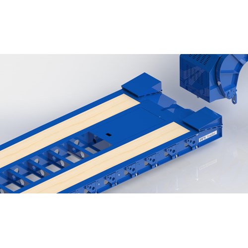 DPS TRAILER 041 LOWBOY 2AXLE RAMPS FLIP 1/14