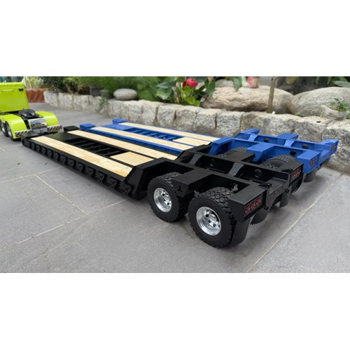 DPS TRAILER 041 LOWBOY 2AXLE RAMPS FLIP 1/14