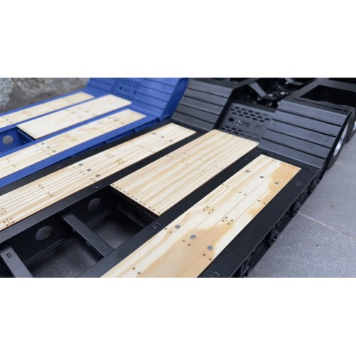 DPS TRAILER 041 LOWBOY 2AXLE RAMPS FLIP 1/14