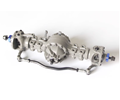 JDM-87 1:14 tractor front middle bridge trailer bridge self-unloading mud head lock metal front through bridge