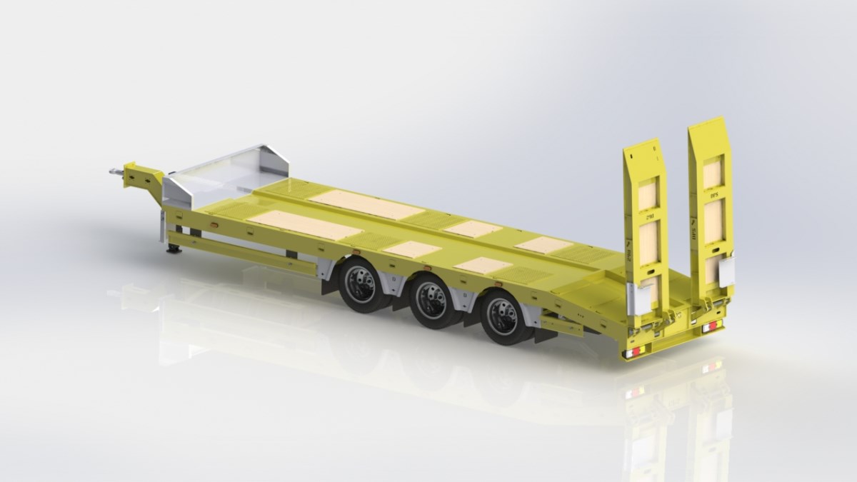 DS.26 TRAILER LOWBED WITH DRAWBAR