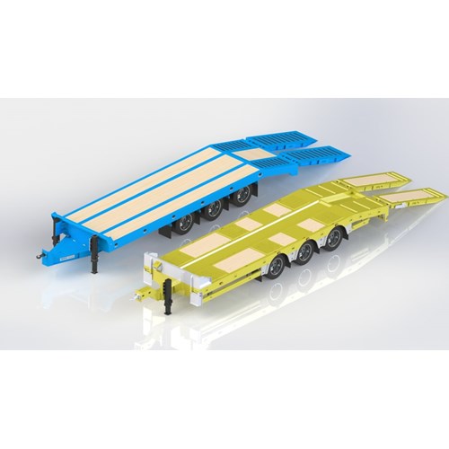 DS.26 TRAILER LOWBED WITH DRAWBAR