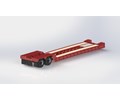 DPS TRAILER 041 LOWBOY 2AXLE RAMPS FLIP 1/14 WITH FENDER