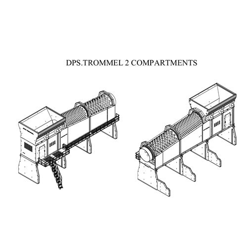 DPS TROMMEL 2-COMPARTMENT 1/14 RC FULL METAL STAINLESS STEEL