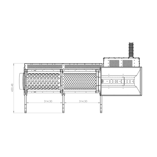 DPS TROMMEL 2-COMPARTMENT 1/14 RC FULL METAL STAINLESS STEEL
