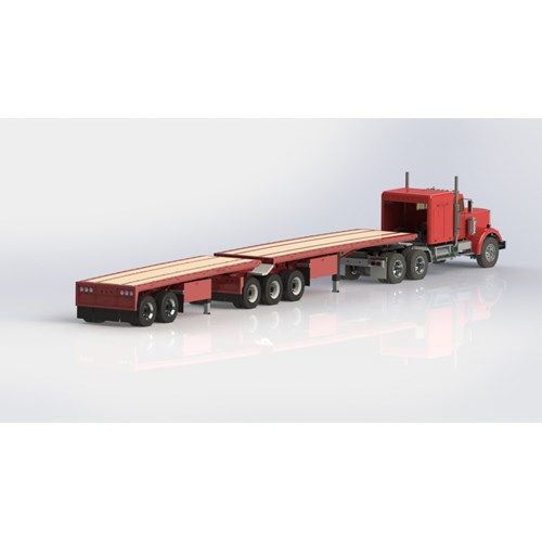 DS26-TRAIN-B-DOUBLE TRAILER A CA-US-AU ( COMBO 02 TRAILER 32FT + 28FT )