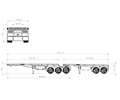 DS26-TRAIN-B-DOUBLE TRAILER A CA-US-AU ( COMBO 02 TRAILER 32FT + 28FT )