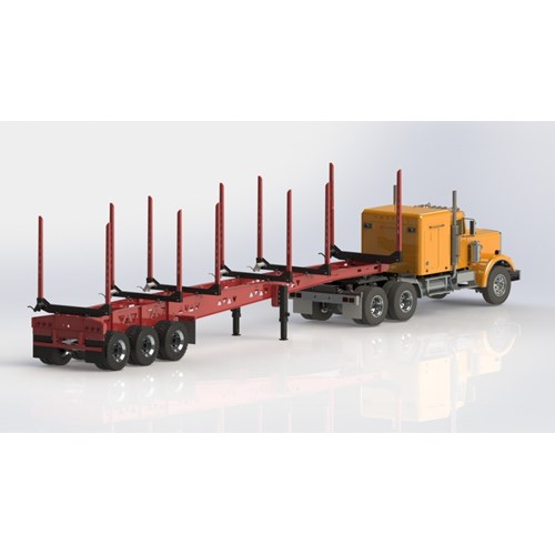 DS.26.009.TRI-AXLE LOG TRAILER 50.9FT