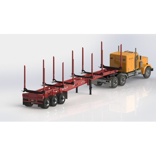 DS.26.009.TRI-AXLE LOG TRAILER 50.9FT