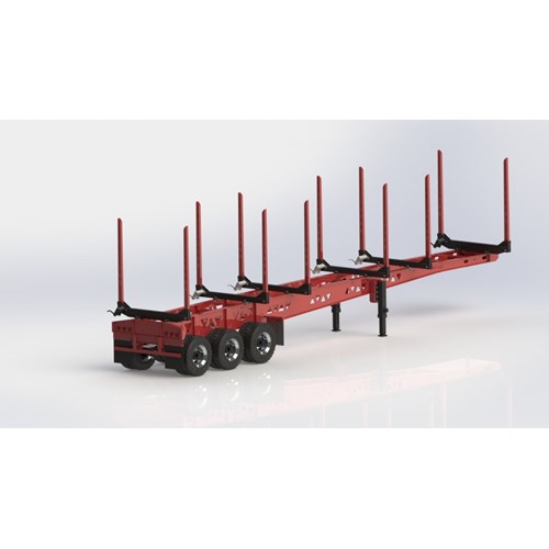 DS.26.009.TRI-AXLE LOG TRAILER 50.9FT