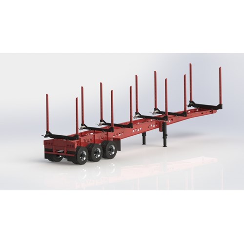 DS.26.009.TRI-AXLE LOG TRAILER 50.9FT
