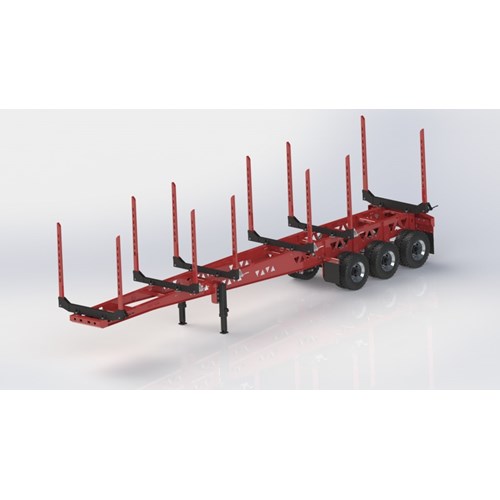 DS.26.009.TRI-AXLE LOG TRAILER 50.9FT