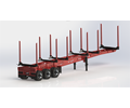DS.26.009.TRI-AXLE LOG TRAILER 50.9FT