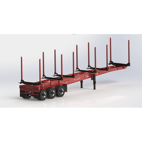 DS.26.009.TRI-AXLE LOG TRAILER 50.9FT